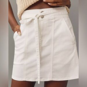 Hudson Tie-Waist Mini Skirt White NWT SIZE 25 $195